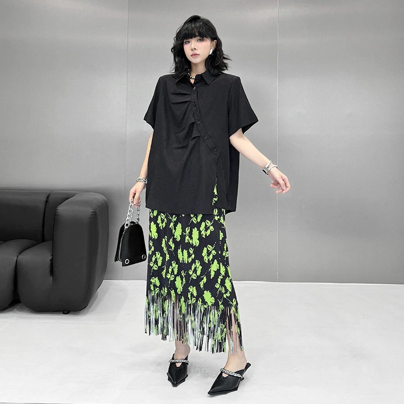 高级感ブラウス レディース 韓国 デザイン感 気質百掛け 半袖トップス ゆったり 着痩せ Tシャツ おしゃれ 高级感ブラウス レディース 韓国 デザイン感 気質百掛け 半袖トップス ゆったり 着痩せ Tシャツ おしゃれ