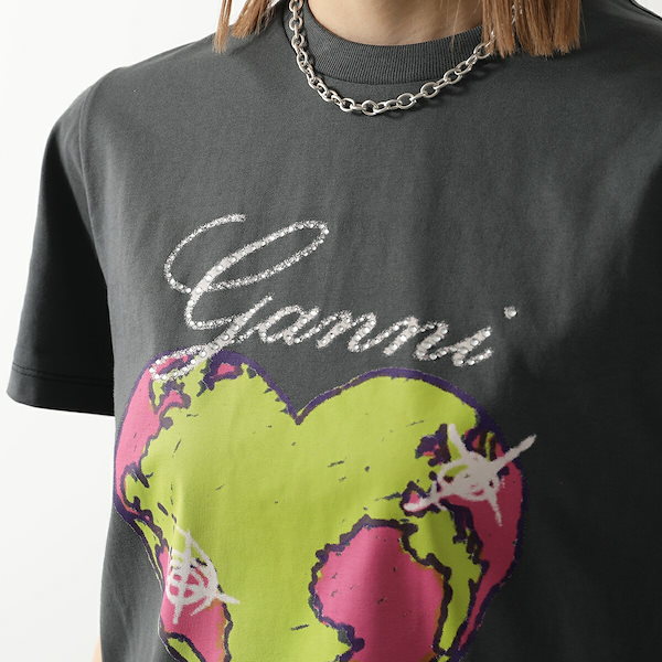 Qoo10] ガニー GANNI ガニー 半袖 Tシャツ Ba