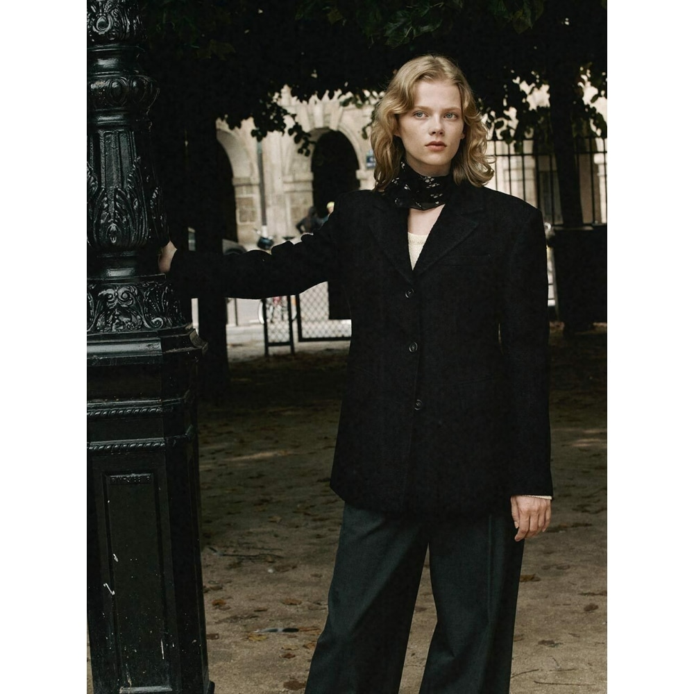 LOEUVRE ツイードシングルブレストジャケット SW3WJ421 10