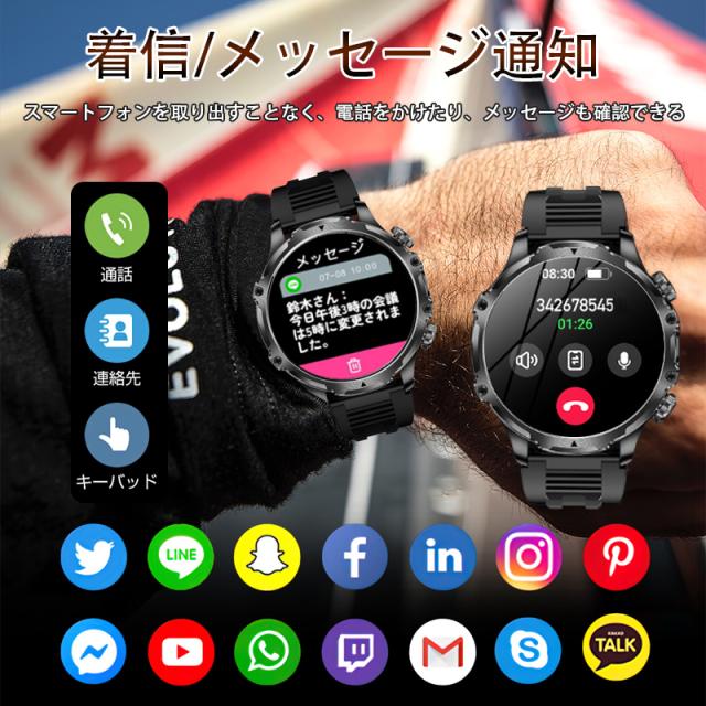 翌日発送 スマートウォッチ メンズ 2025 軍用規格 iPhone アンドロイド対応 丸型 1.9インチ超大画面 smart watch 血圧 血中酸素測定 歩数計 活動量計 通話機能付き 100種 翌日発送 スマートウォッチ メンズ 2025 軍用規格 iPhone アンドロイド対応 丸型 1.9インチ超大画面 smart watch 血圧 血中酸素測定 歩数計 活動量計 通話機能付き 100種