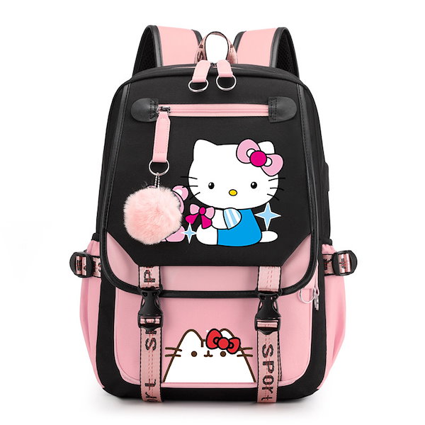 Qoo10] ハローキティリュックサック 可愛いリュッ