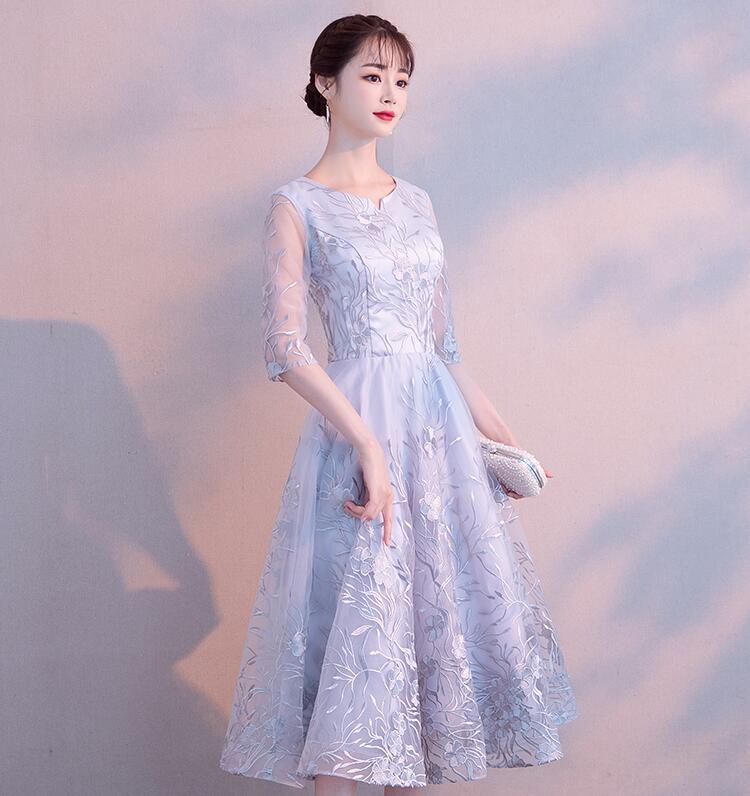 パーティードレス 成人式 ワンピース レディース エレガント ロングドレス 結婚式 二次会 大きいサイズ 小さいサイズ 袖付き ミモレ丈ワンピース 衣装 イベント オシャレ きれいめ フォーマル お呼
