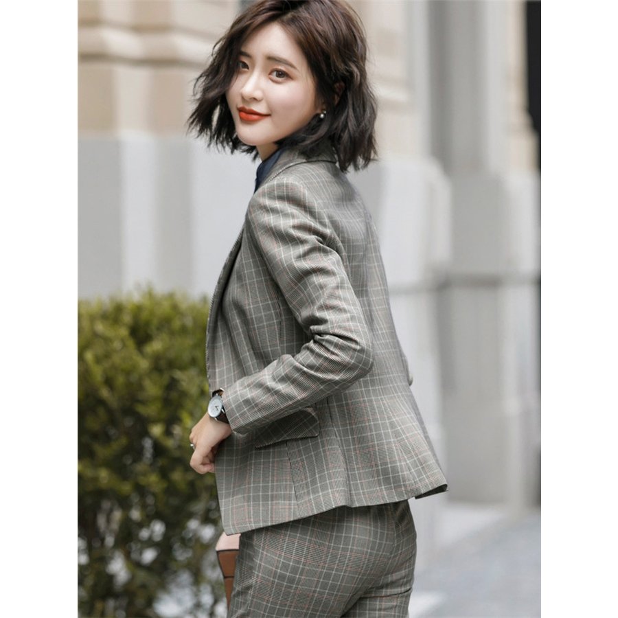 セットアップ レディース スーツセット パンツセット チェック柄 2点セット 40代 事務服 フォーマル 細身シルエット 制服OL ビジネス 入学式 卒業式 通勤 mdprevattcaulkingandwaterproofing.com