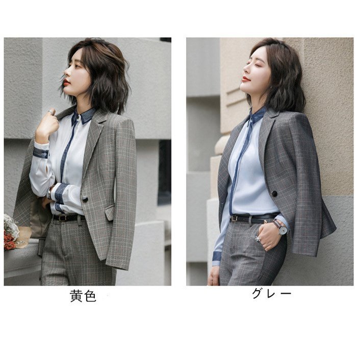 セットアップ レディース スーツセット パンツセット チェック柄 2点セット 40代 事務服 フォーマル 細身シルエット 制服OL ビジネス 入学式 卒業式 通勤 mdprevattcaulkingandwaterproofing.com