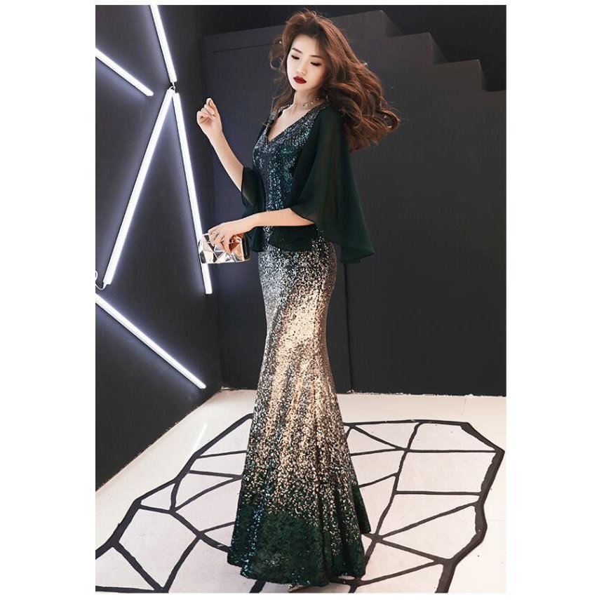 袖あり マーメイドドレス キャバドレス パーティードレス ロングドレス 結婚式 二次会 衣装 舞台