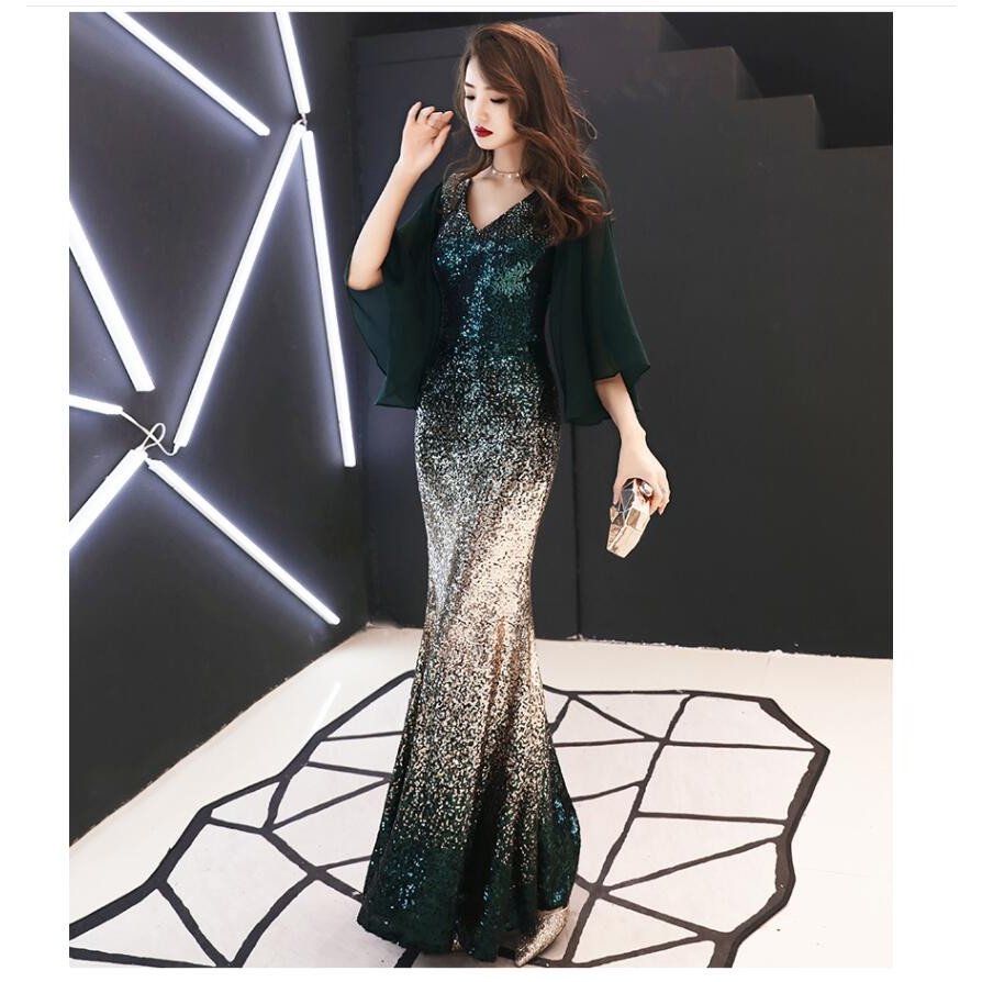 袖あり マーメイドドレス キャバドレス パーティードレス ロングドレス 結婚式 二次会 衣装 舞台