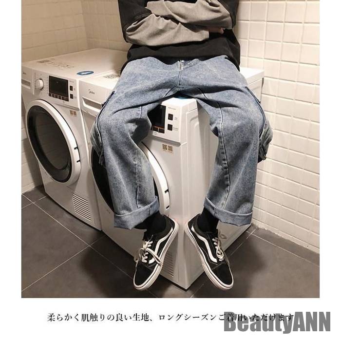 新生活 デニムパンツ メンズ ワイドパンツ 秋 おしゃれ ゆったり カーゴパンツ シンプル 動きやすい ロング丈 無地 カジュアル ボトムス 秋新作 秋 春 冬 秋ファッション 冬物 春物 秋物 プレ