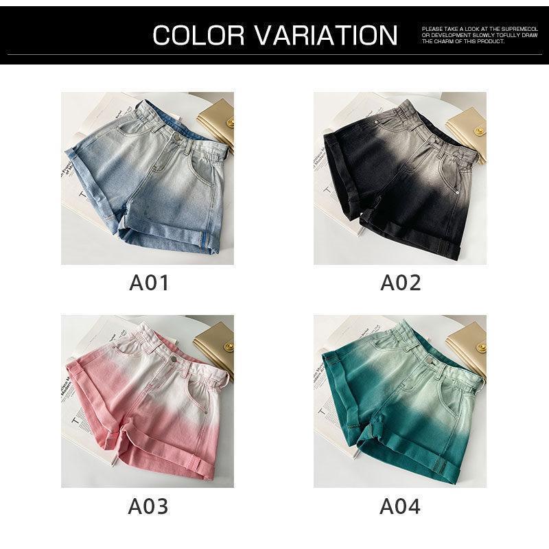 夏新作 ショートパンツ ハーフパンツ グラデーション レディース かわいい 美ライン 部屋着 ハーパン お出かけ 女子 美脚