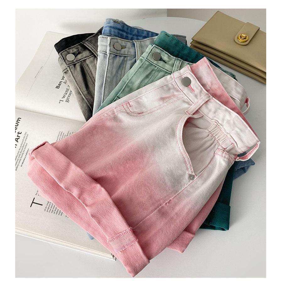 夏新作 ショートパンツ ハーフパンツ グラデーション レディース かわいい 美ライン 部屋着 ハーパン お出かけ 女子 美脚