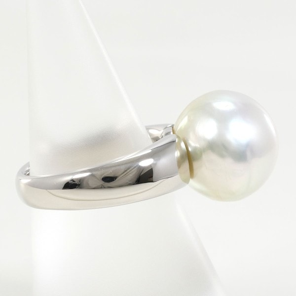 PT900 プラチナ リング 12.5号 南洋真珠 約13.5mm カード鑑別書 ジュエリー 中古 PT900 プラチナ リング 12.5号 南洋真珠 約13.5mm カード鑑別書 ジュエリー 中古