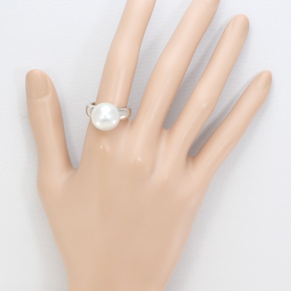 PT900 プラチナ リング 12.5号 南洋真珠 約13.5mm カード鑑別書 ジュエリー 中古 PT900 プラチナ リング 12.5号 南洋真珠 約13.5mm カード鑑別書 ジュエリー 中古