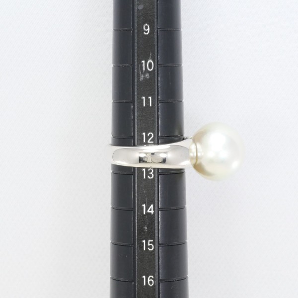 PT900 プラチナ リング 12.5号 南洋真珠 約13.5mm カード鑑別書 ジュエリー 中古 PT900 プラチナ リング 12.5号 南洋真珠 約13.5mm カード鑑別書 ジュエリー 中古