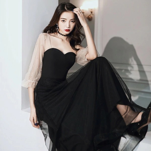 早いもの胜ち イブニングドレス 黒 結婚式お呼ばれドレス 結婚式服装 お呼ばれ服 ロングドレス 同窓会ドレス 二次会ドレス 成人式ドレス 20代 30代 40代 50代 お呼ばれドレス結婚式 結婚式参