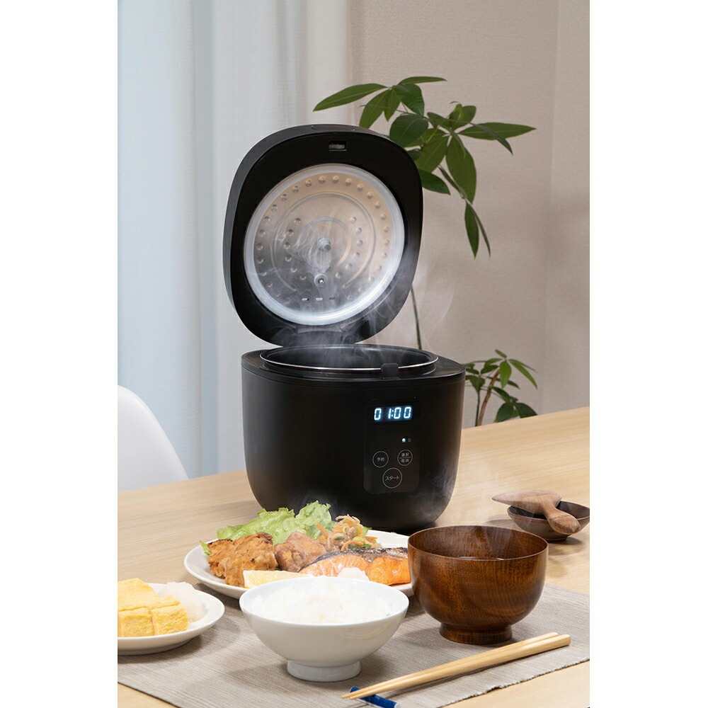 多機能炊飯器 グルメ炊き RM-200H ブラック　炊飯器 4合 マイコン式 早炊き スープ ケーキ 保温 ひとり暮らし