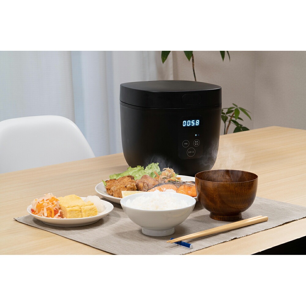 多機能炊飯器 グルメ炊き RM-200H ブラック　炊飯器 4合 マイコン式 早炊き スープ ケーキ 保温 ひとり暮らし
