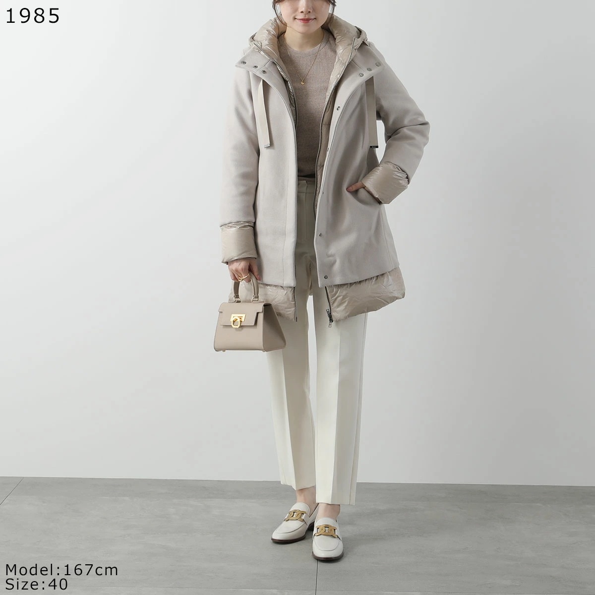 HERNO ヘルノ ダウンコート PI001966D 33344 レディース ナイロン×ウールツイル 切り替え フード付き Aシェイプ 撥水加工 カラー3色 HERNO ヘルノ ダウンコート PI001966D 33344 レディース ナイロン×ウールツイル 切り替え フード付き Aシェイプ 撥水加工 カラー3色