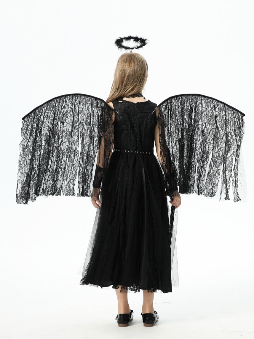 2025ハロウィン子供用コスチューム天使悪魔欧米の女の子コスナイトエルフ子供服パフォーマンスドレス