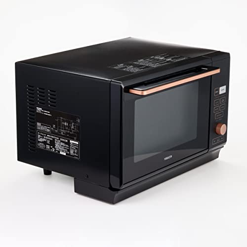 [山善] スチームオーブンレンジ 25L 一人暮らし 二人暮らし フラットタイプ 自動メニュー19種搭載 角皿付き ブラック MRK-F250TSV(B)