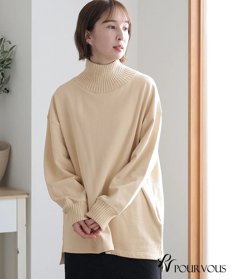 カジュアル プルオーバー ニット カットソー レディース オーバーサイズ ファッション 大人可愛い 大きいサイズ 上品 シンプル 新作 トップス シンプル おしゃれ 大人かわいい 長袖 ハイネック 無