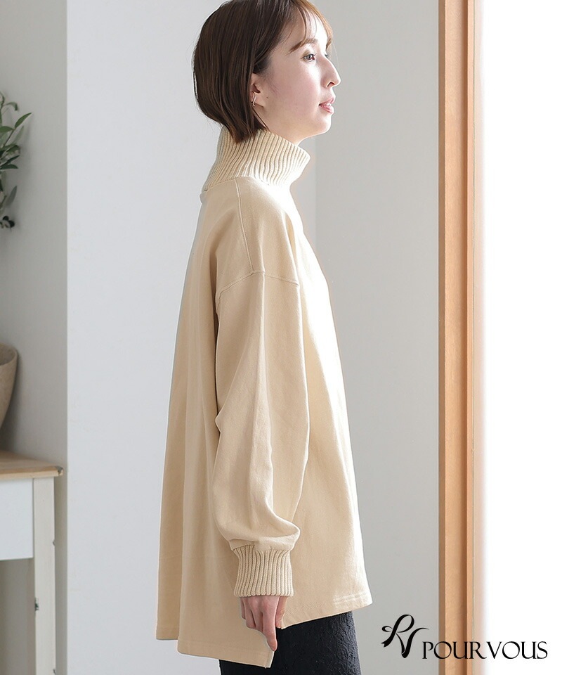 カジュアル プルオーバー ニット カットソー レディース オーバーサイズ ファッション 大人可愛い 大きいサイズ 上品 シンプル 新作 トップス シンプル おしゃれ 大人かわいい 長袖 ハイネック 無