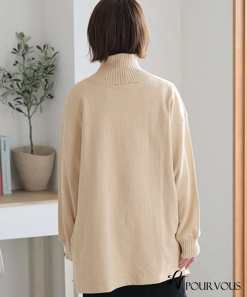 カジュアル プルオーバー ニット カットソー レディース オーバーサイズ ファッション 大人可愛い 大きいサイズ 上品 シンプル 新作 トップス シンプル おしゃれ 大人かわいい 長袖 ハイネック 無