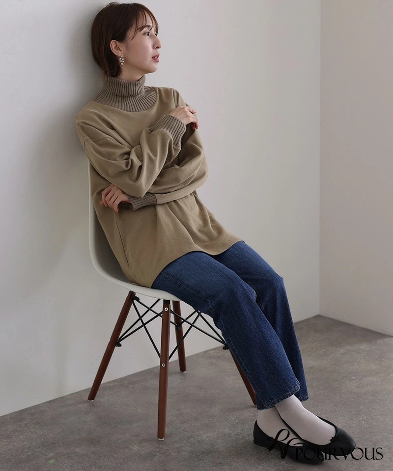 カジュアル プルオーバー ニット カットソー レディース オーバーサイズ ファッション 大人可愛い 大きいサイズ 上品 シンプル 新作 トップス シンプル おしゃれ 大人かわいい 長袖 ハイネック 無
