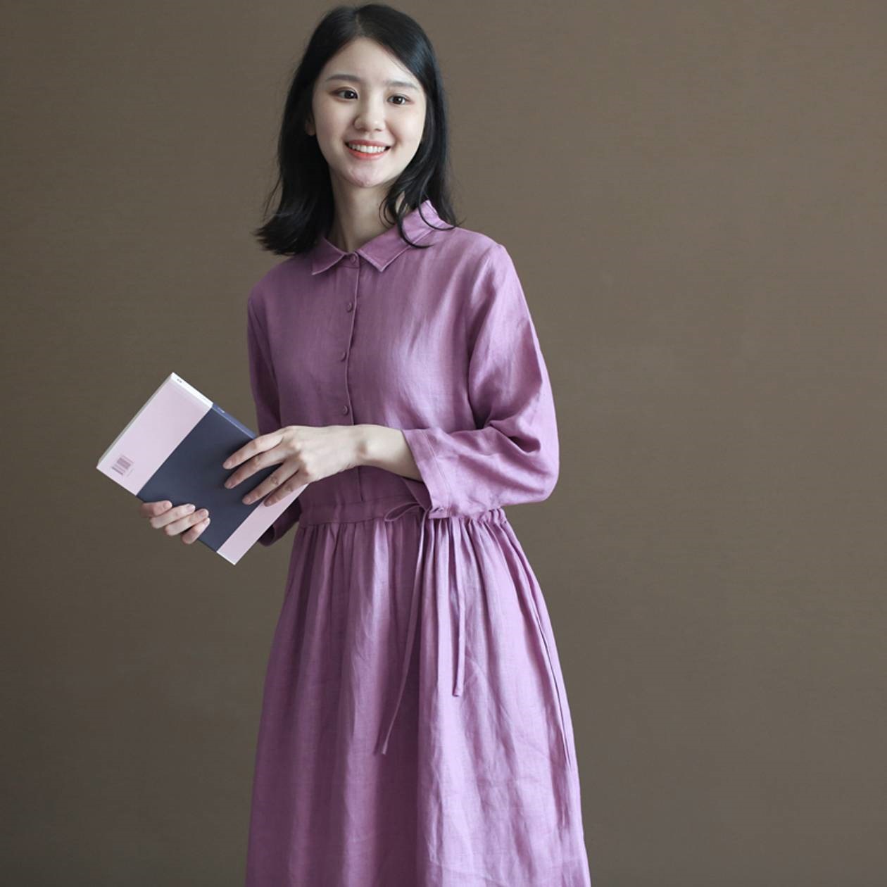 秋 ワインレッドパープルピー... : レディース服 ワンピース 通販最新品