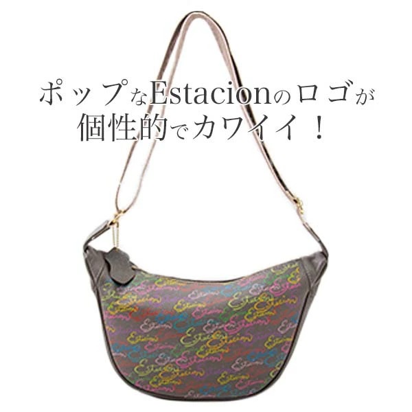 estacion エスタシオン X-1027C バッグ 本革 ショルダーバッグ ロゴ ショルダーバッグ ハンドバッグ レディース レザー カラフル ハンドメイド カバン 斜めがけ プレゼント