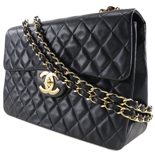 シャネル CHANEL デカマトラッセ34 GD金具 ブラック ショルダーバッグ