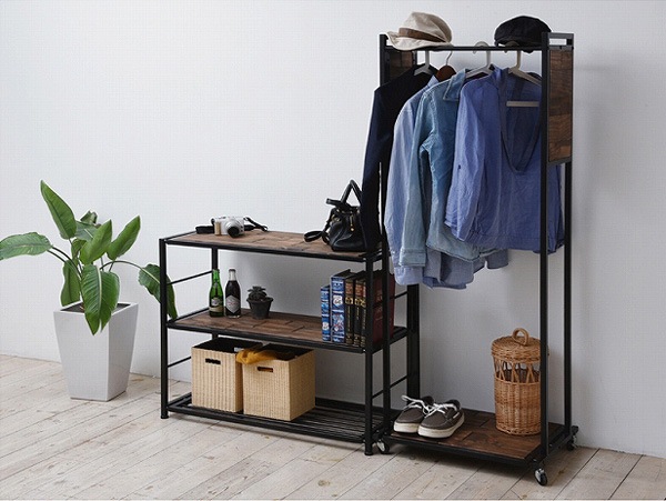 オープンラック 3段 GRANT 天然木 スチールフレーム 幅90cm オープンラック 3段 GRANT 天然木 スチールフレーム 幅90cm