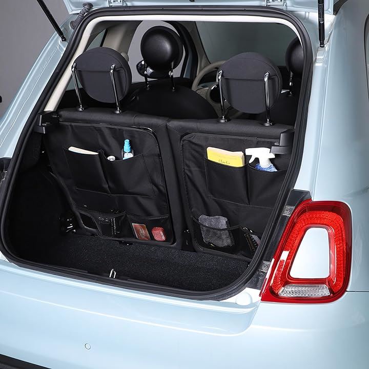 フィアット 500 専用 シートバックポケット 車用収納ポケット 後部座席収納 ハンギングバッグ オックスフォード製 取付簡単 2点セット Aタイプ フィアット 500 専用 シートバックポケット 車用収納ポケット 後部座席収納 ハンギングバッグ オックスフォード製 取付簡単 2点セット Aタイプ