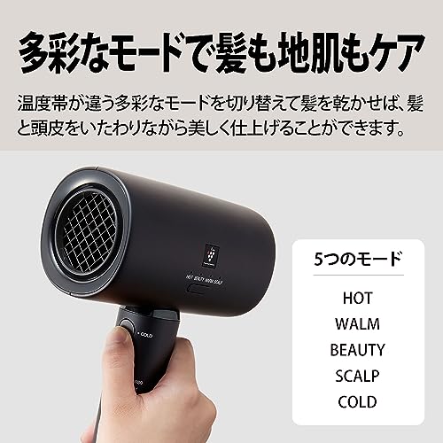 シャープ(SHARP) ドライヤー プラズマクラスター ビューティー IB-P801-B ミッドナイトブラック 速乾 エアロフォルム 大風量 静電気抑制
