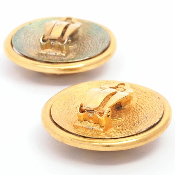 シャネル ココマーク 透かし ミラー ラウンド クリップタイプ 【イヤリング】