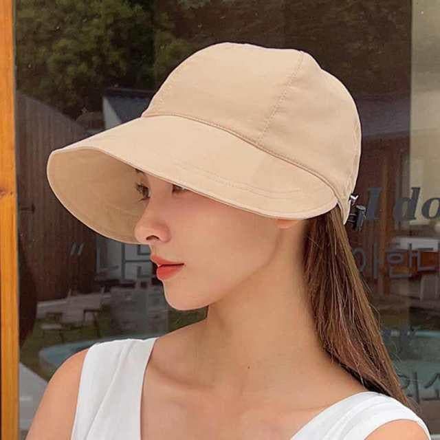 紫外線対策 日 お洒落 小顔効果 ウォーキング つば広 折りたたみ メーカー直販ハット 散歩 帽子 ポニーテール キャスケット 軽量 レディース キャップ