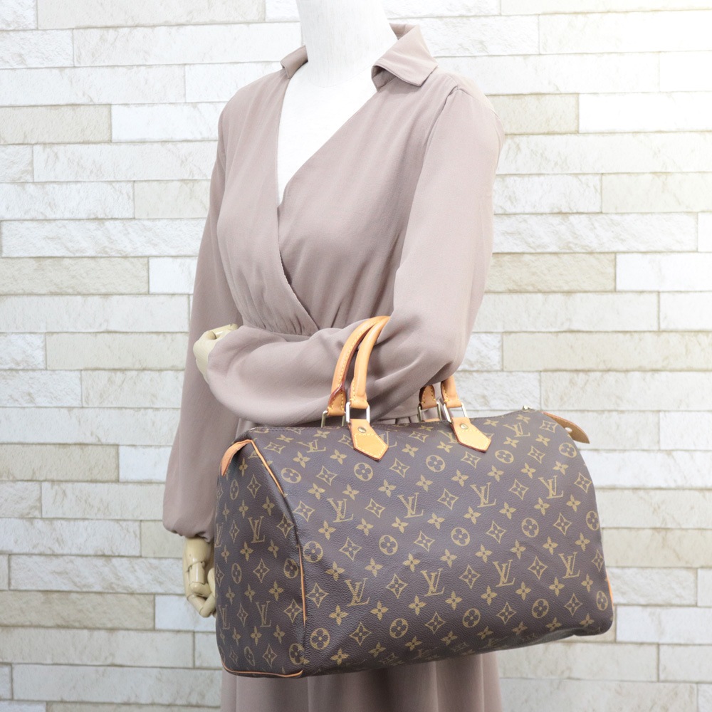 ルイヴィトン LOUIS VUITTON モノグラム ハンドバッグ ブラウン レディース 中古