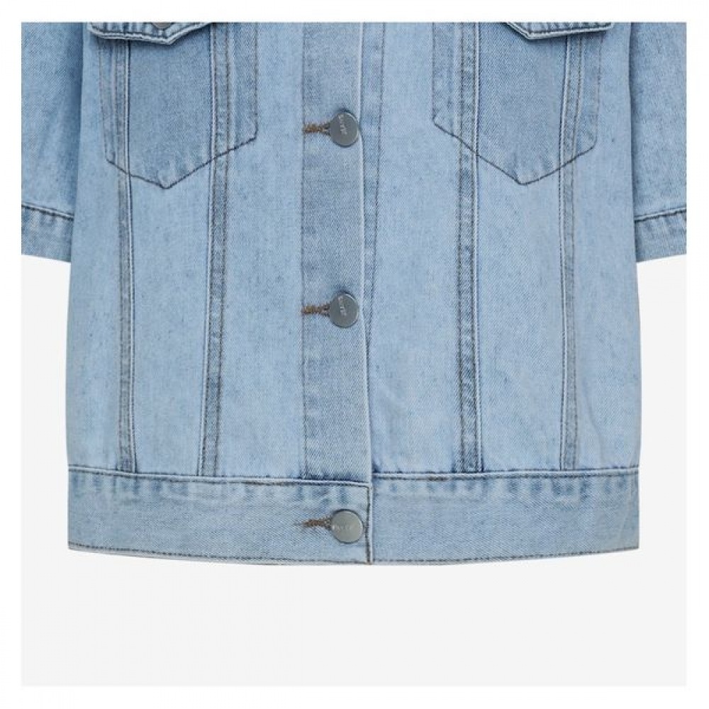 [ヴィッキー] デニムパフショートスリーブジャケット（TKJKD2142）