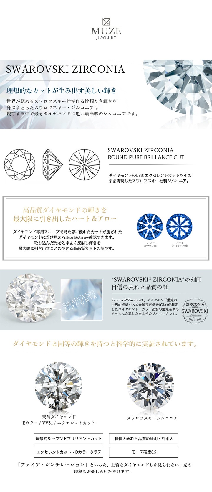 スワロフスキージルコニア使用 直径4.3ｍｍ 指輪 エンゲージリング K18ゴールド仕上げ プラチナ仕上げ 全2色