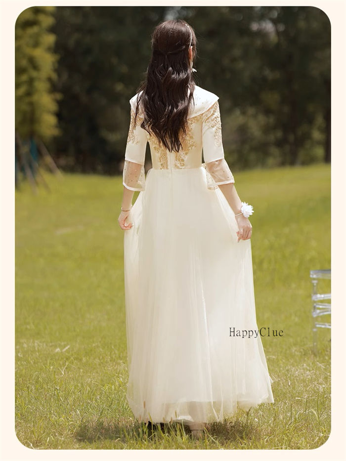 パーティードレス ロングドレス 綺麗め チャイナ風 チャイナドレス 立ち襟 可愛い ドレス 大人 レディース 結婚式 ワンピース Aライン ブライズメイド ドレス お揃いドレス ブライダル フォーマル