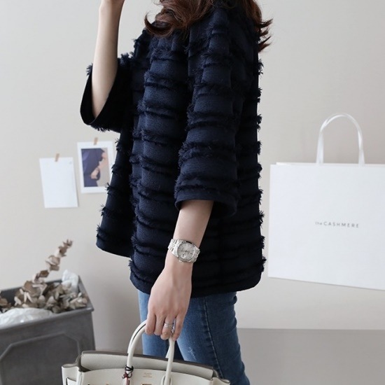 新品お得 フリンジディテール ト... : レディース服 ボーダーモチーフ 大特価定番