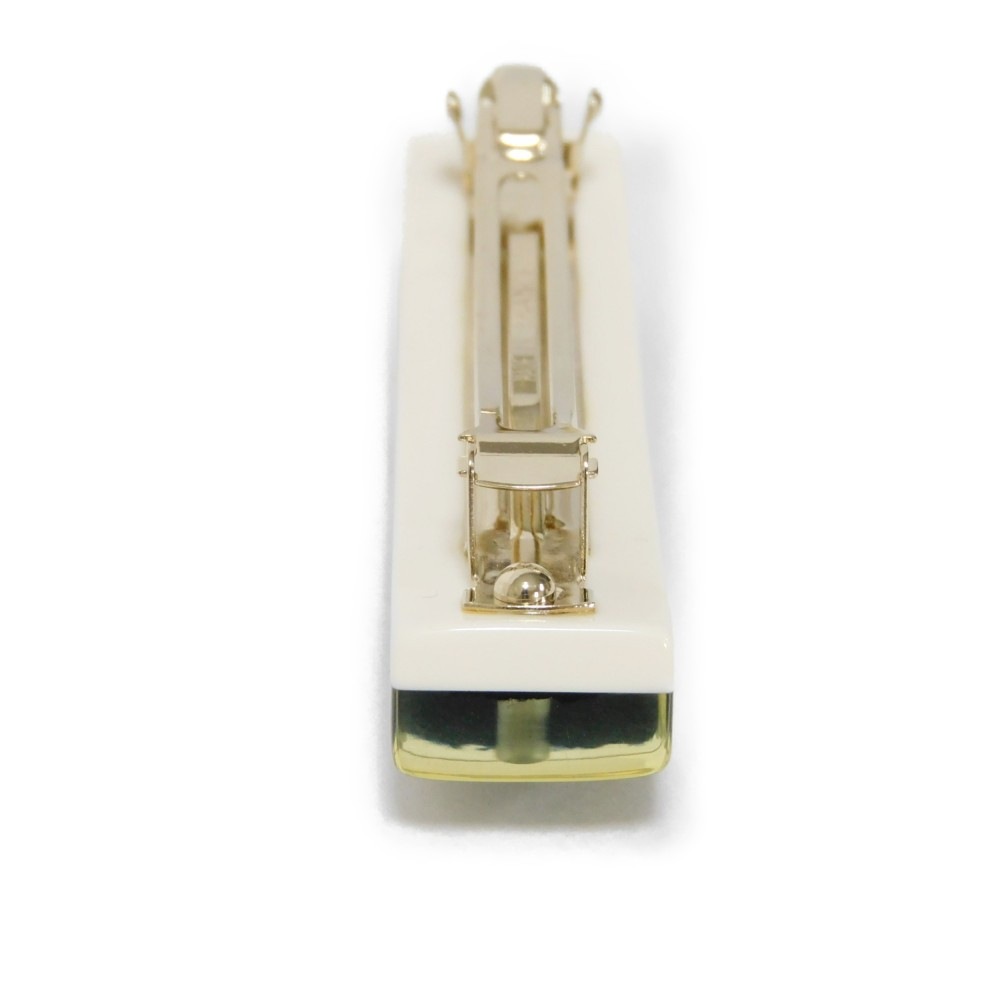 【中古】 バレッタ コスチュームパール クリア ブラック 16P カメリア ココマーク ヘアクリップ CCマーク