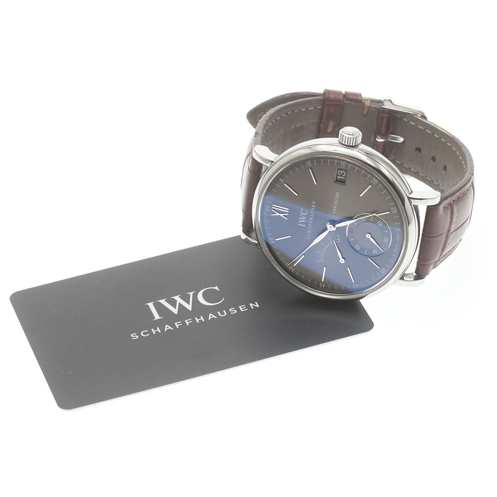 IWC IWC SCHAFFHAUSEN IW510115 ポートフィノ ハイドワインド 8デイズ スモールセコンド パワーリザーブ 手巻き メンズ 保証書付き_849425【中古】
