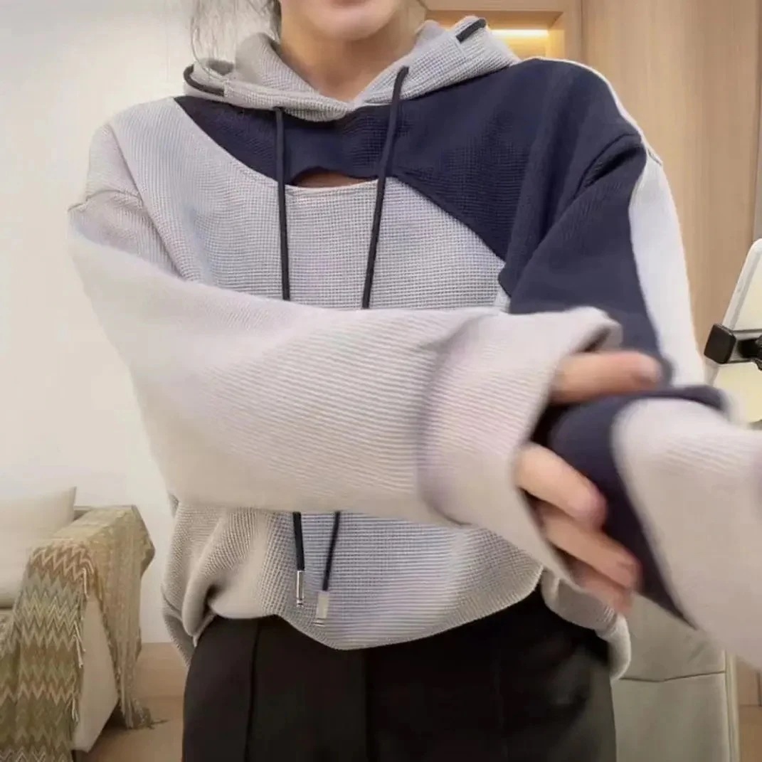 マウンテンパーカー ジャケット 体型カバーチュニック トップス スウェット レディース フェイクレイヤードリネン素材 パーカー 長袖ブラウス 切り替え 韓国ファッショントップスパーカー マウンテンパーカー ジャケット 体型カバーチュニック トップス スウェット レディース フェイクレイヤードリネン素材 パーカー 長袖ブラウス 切り替え 韓国ファッショントップスパーカー