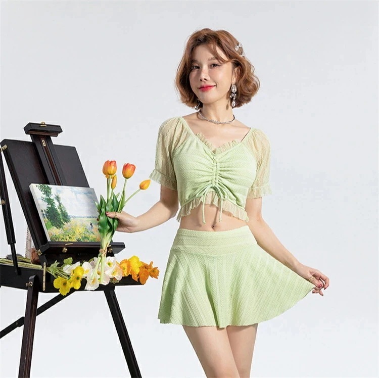 水着 レディース 体型カバー 2点セット 20代 30代 40代 温泉 水着 セレパート かわいい シャツ 上下別 みずぎ 女子 無地 上下セット 水着 ショートパンツ 大人 フィットネス 水着 着痩