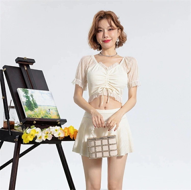 水着 レディース 体型カバー 2点セット 20代 30代 40代 温泉 水着 セレパート かわいい シャツ 上下別 みずぎ 女子 無地 上下セット 水着 ショートパンツ 大人 フィットネス 水着 着痩