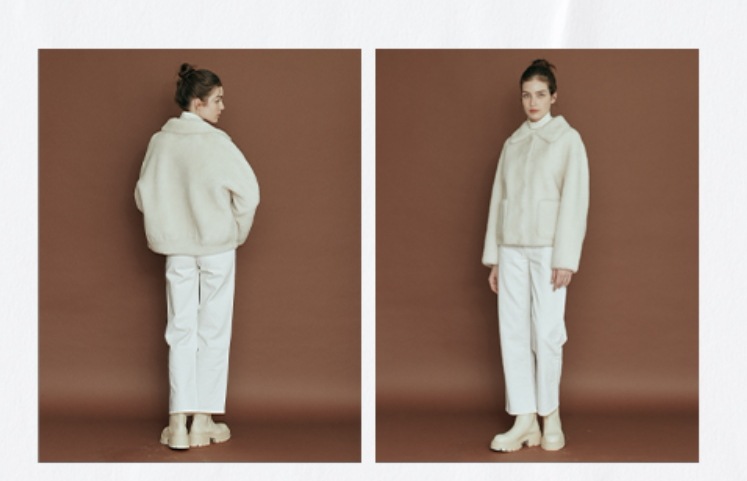 【LEFT SEOUL】 REAL WOOL CROP JACKET : 3COLOR