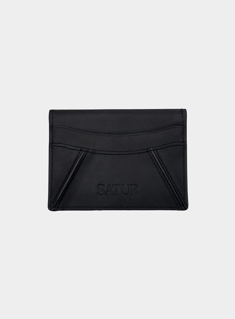 【SATUR】 RIGA LEATHER CARD HOLDER : CLASSIC BLACK