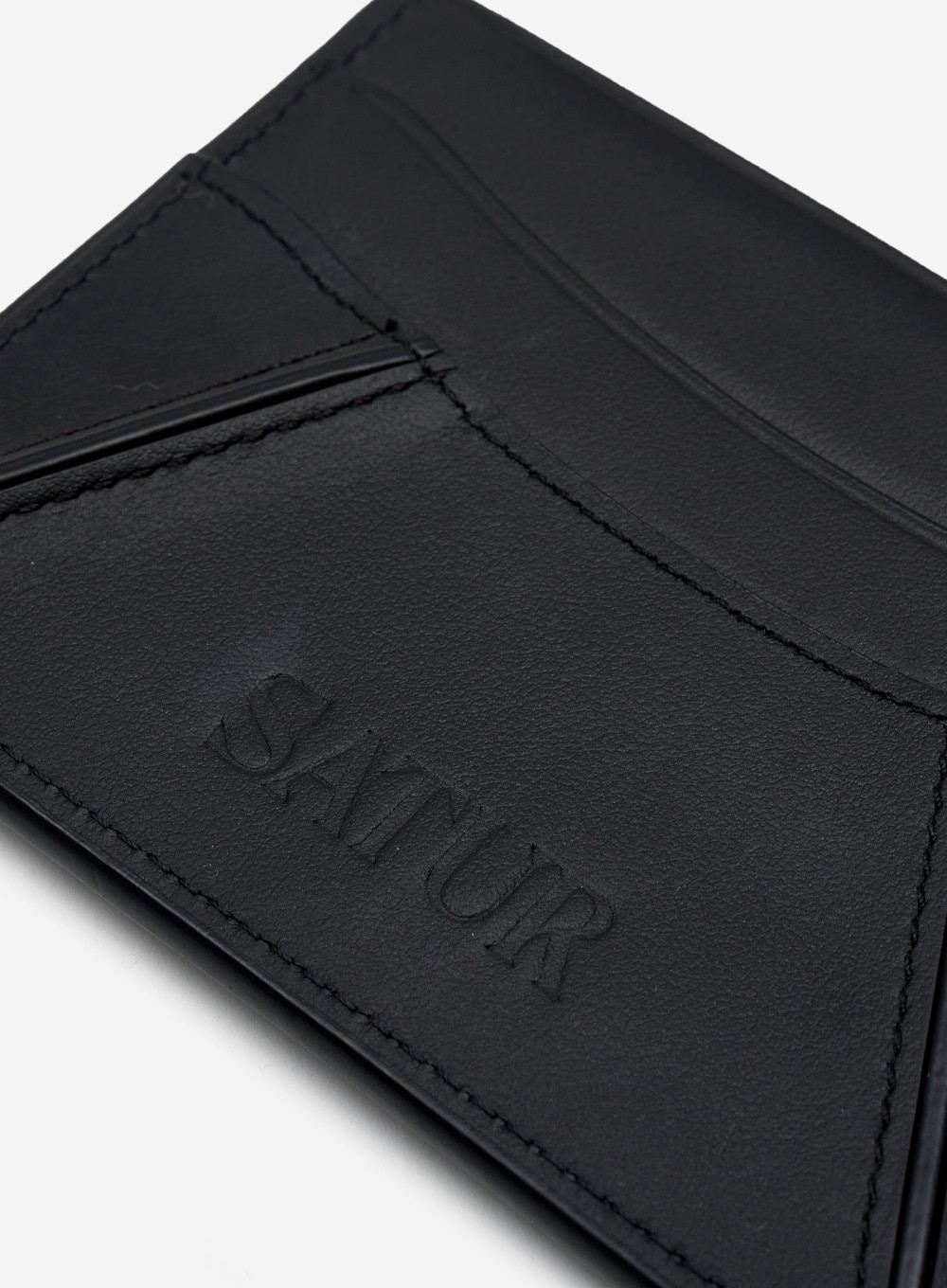 【SATUR】 RIGA LEATHER CARD HOLDER : CLASSIC BLACK