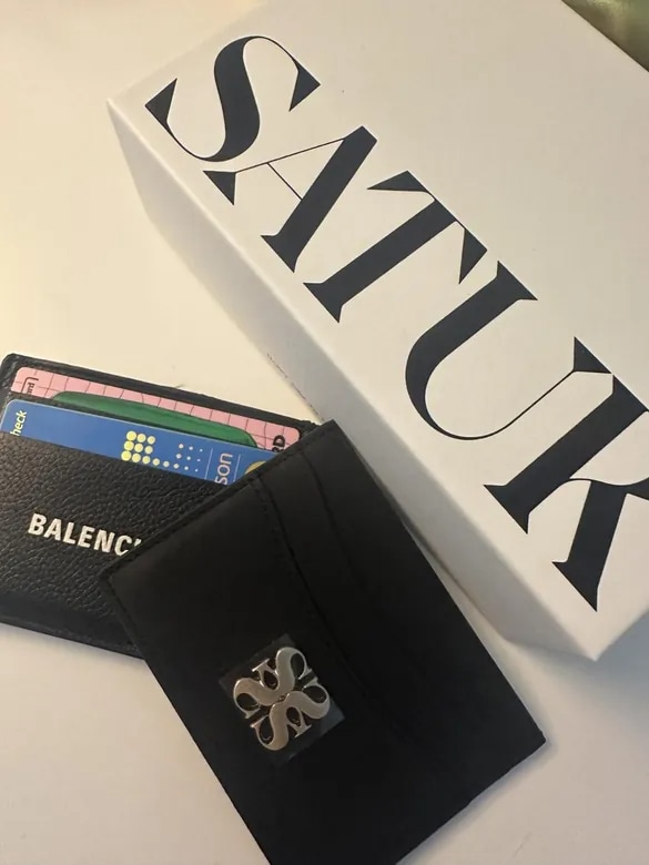 【SATUR】 RIGA LEATHER CARD HOLDER : CLASSIC BLACK
