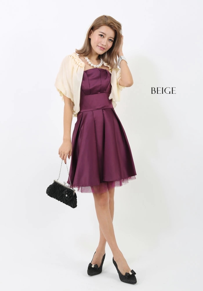 【急速出荷】 ボレロ 結婚式 レディース 大人 パーティーボレロ フォーマル フリル フレア アウター カーディガン お呼ばれ シフォン party bolero 黒 ブラック 結婚式ボレロ ドレス