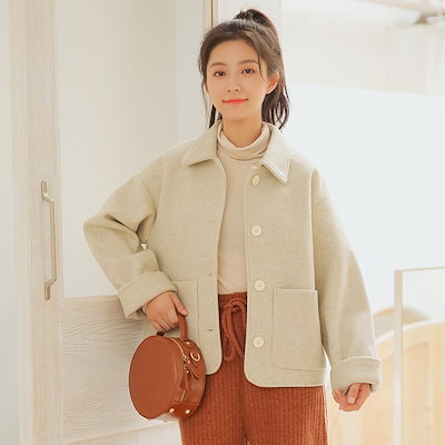 2018新しいショートコート女性春と秋の韓国語版学生 Bf 原宿ルーズ百ウインドブレーカーショートウール単列バックル 2018新しいショートコート女性春と秋の韓国語版学生 Bf 原宿ルーズ百ウインドブレーカーショートウール単列バックル